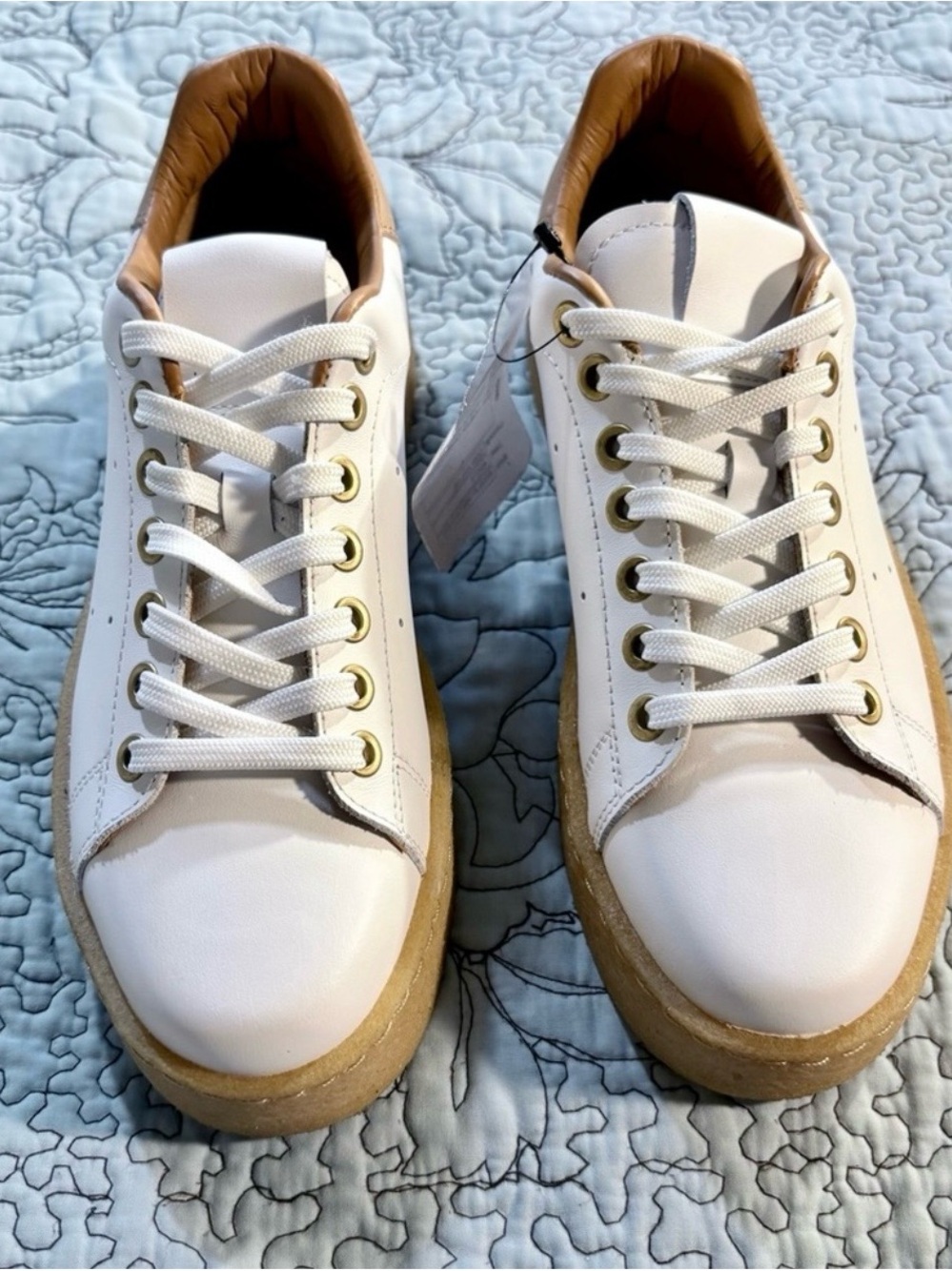 💥NEW THURSDAY BOOT COMPANY Leather Low-Top Sneakers White/Nubuck 37/US 6.5-7❤️ - Picture 11 of 11